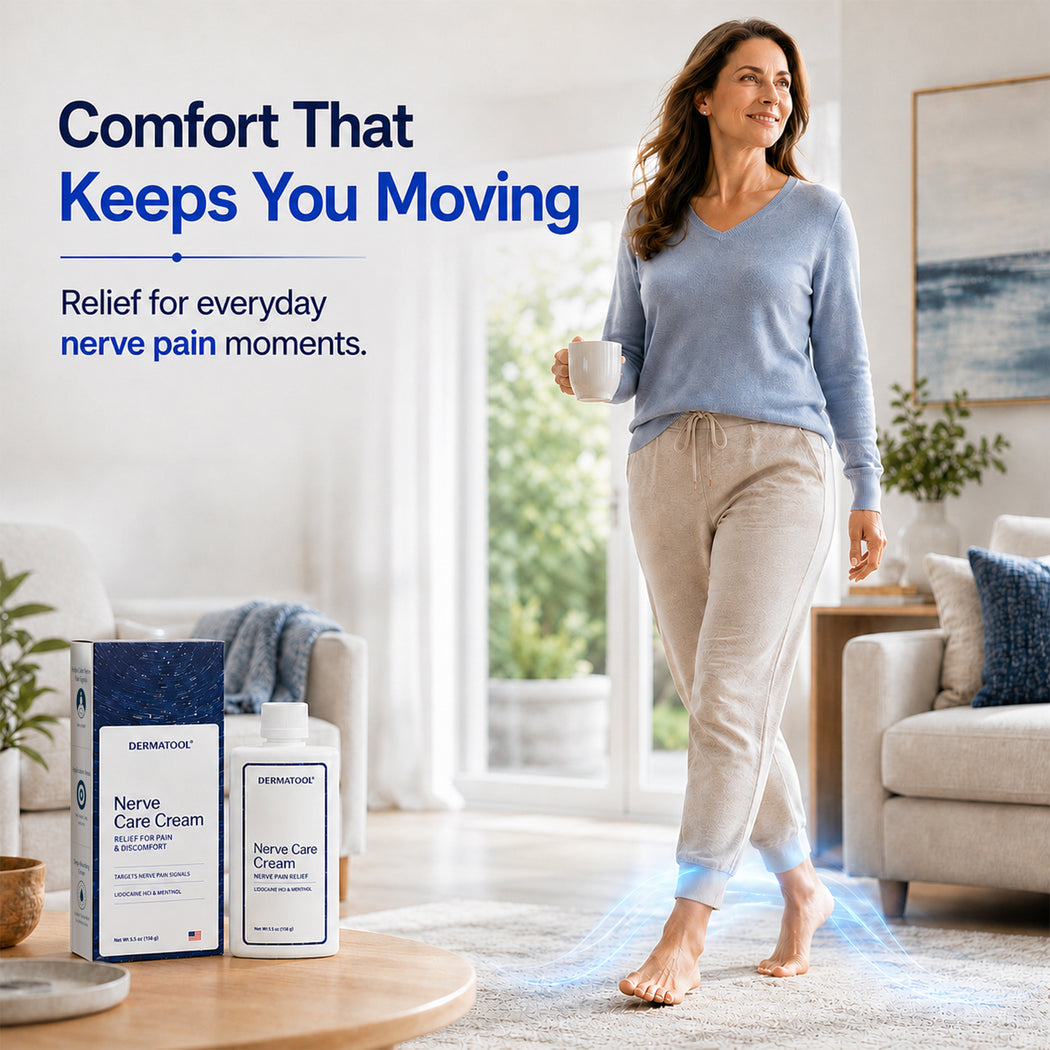 Nerve Pain Relief Neuropathy Cream with Lidocaine and Menthol for Toes, Feet, Fingers, Hands, Legs & Arms - Nerve Pain Relief Cream - Soothing Relief Formula - Foot Neuropathy Care
