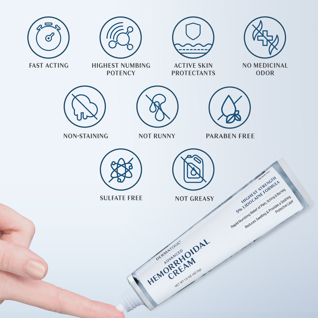 Hemorrhoid Treatment 5% Lidocaine - Fast Acting for Itching Burning Swelling Maximum Pain Relief